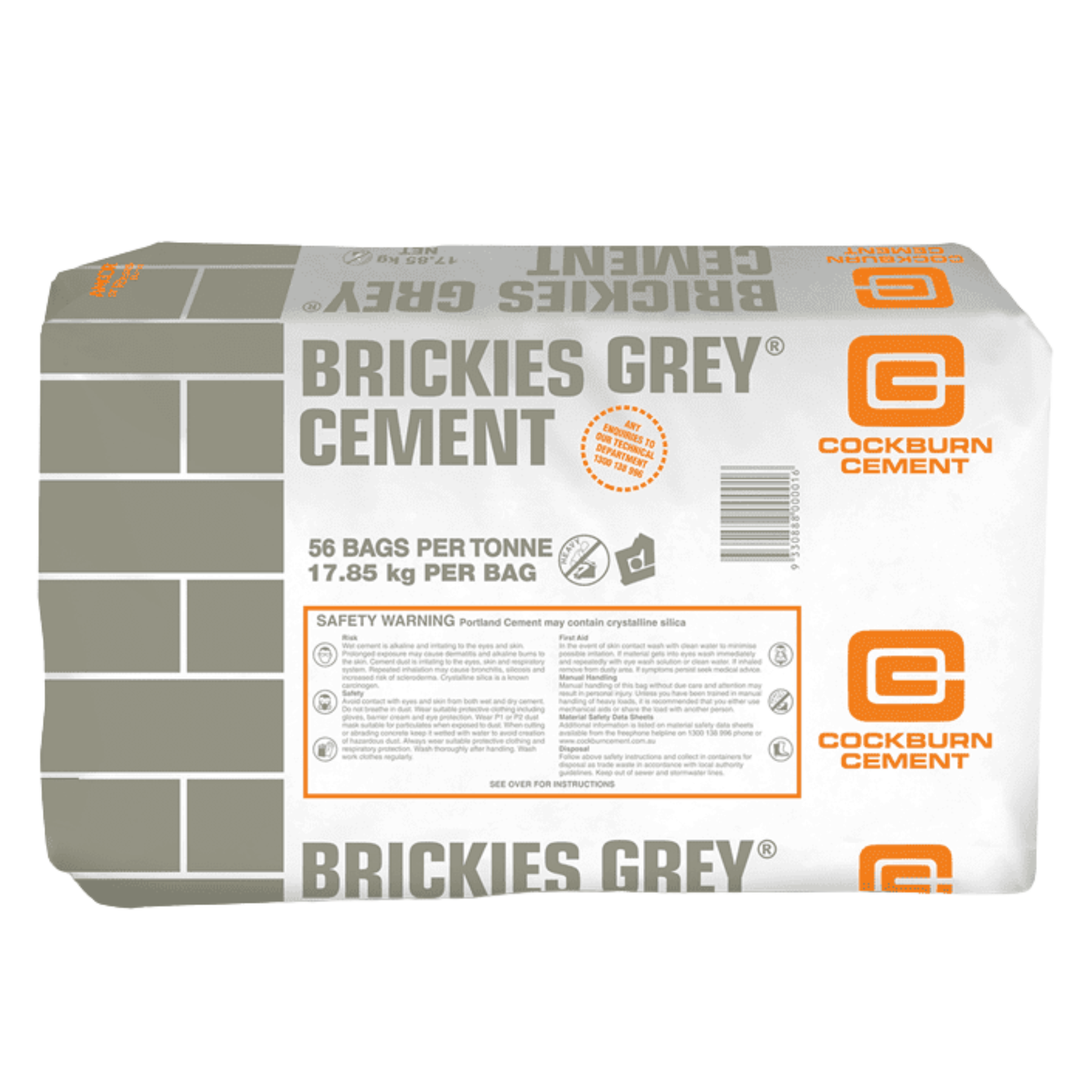 Brickies Grey 17.85kg